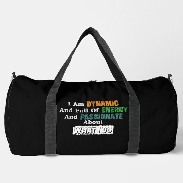 Dynamische Energie Leidenschaftlich Bei Dem Was Ic Duffle Bag (Vorderseite)