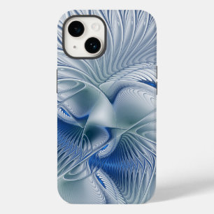 Dynamische Fantasy-Abstrakte Blautöne Fraktalkunst Case-Mate iPhone 14 Hülle