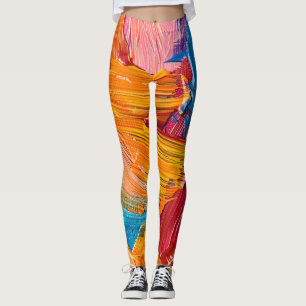 Dynamische Farbtextur: Moderne Fluid Art Leggings
