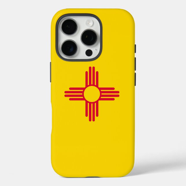 Dynamische Flag-Grafik des Staates New Mexiko auf  Case-Mate iPhone Hülle (Rückseite)