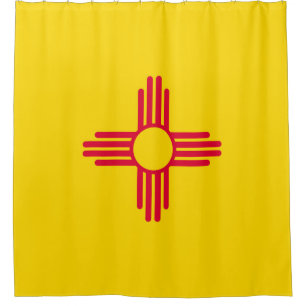 Dynamische Flag-Grafik des Staates New Mexiko auf Duschvorhang