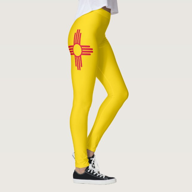 Dynamische Flag-Grafik des Staates New Mexiko auf  Leggings (Rechts)