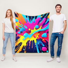 Dynamische fluoreszierende Farbstreifen Fleecedecke