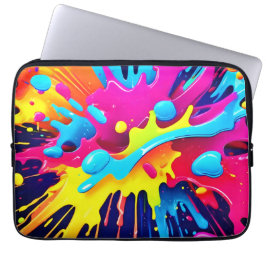Dynamische fluoreszierende Farbstreifen Laptopschutzhülle