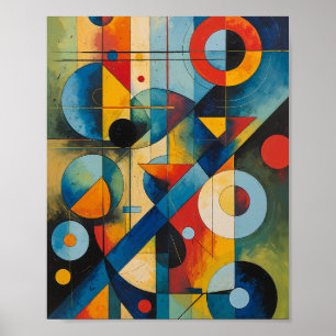 Dynamische geometrische abstrakte Komposition Poster