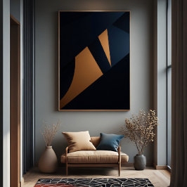 Dynamische goldene Fragmente Leinwanddruck