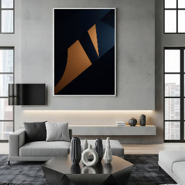 Dynamische goldene Fragmente Poster