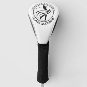 Dynamische Golfer-Silhouette Personalisiert Golf Headcover