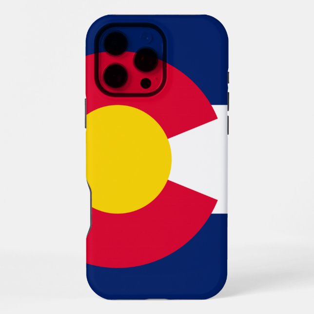Dynamische Grafik der Flagge des Bundesstaates Col iPhone Hülle (Rückseite)