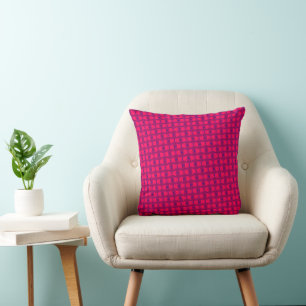 Dynamische Magenta-Purple-Verschachtelungsmuster-K Kissen