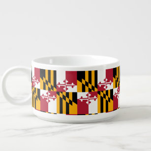Dynamische Maryland-Staats-Flaggen-Grafik auf a Kleine Suppentasse