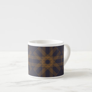 Dynamische, moderne, coole, abstrakte Linienmuster Espressotasse