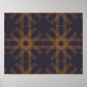 Dynamische, moderne, coole, abstrakte Linienmuster Poster