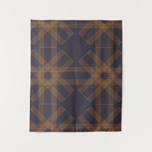 Dynamische, moderne, coole, abstrakte Linienmuster Wandteppich