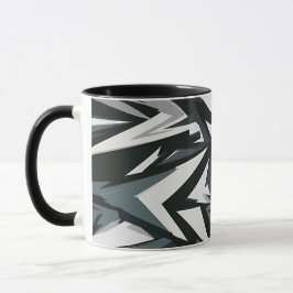 Dynamische monochrome geometrische Kunst Tasse