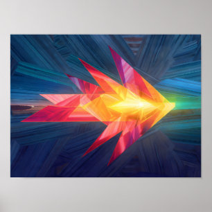 Dynamische Motivationskunst: Der Weg Vorwärts Poster