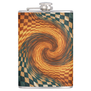 Dynamische optische Illusion Flachmann