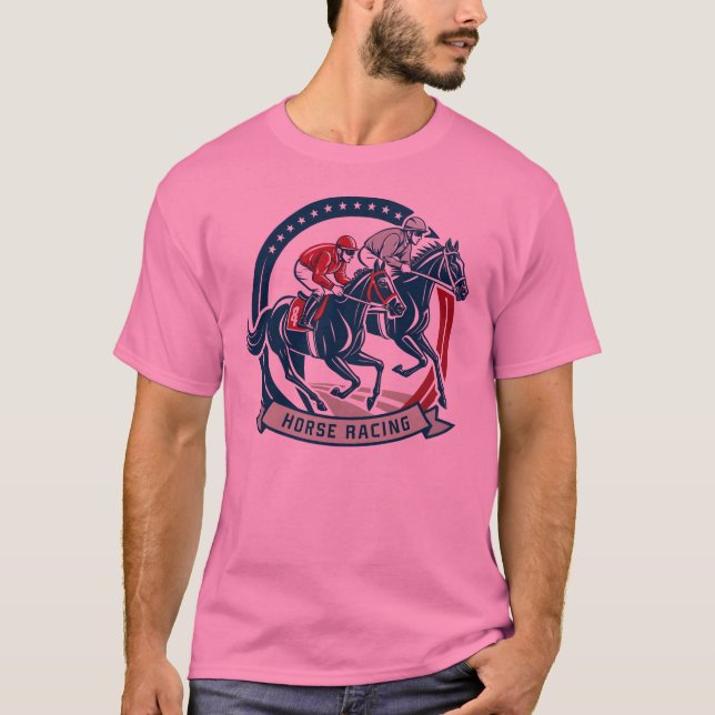 Dynamische Reitillustrierung T-Shirt (Vorderseite)