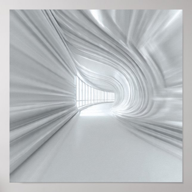 Dynamische Rippling Tunnel optische Illusion Art Poster (Vorne)