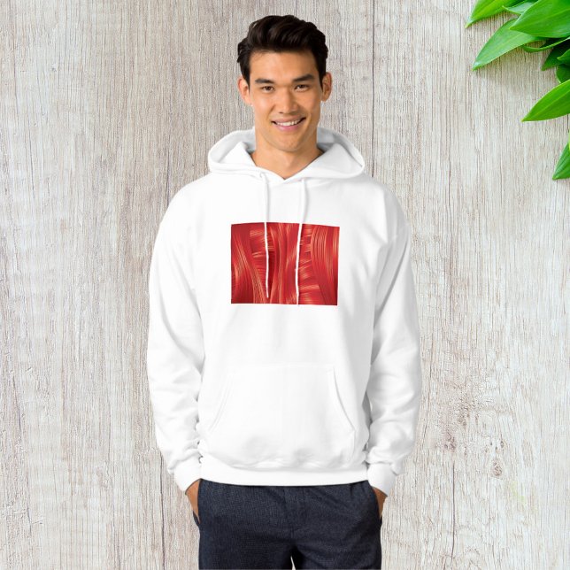 Dynamische rote Muskelstruktur Abstrakt Hoodie (Von Creator hochgeladen)
