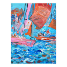 Dynamische Segelregatta Expressionist