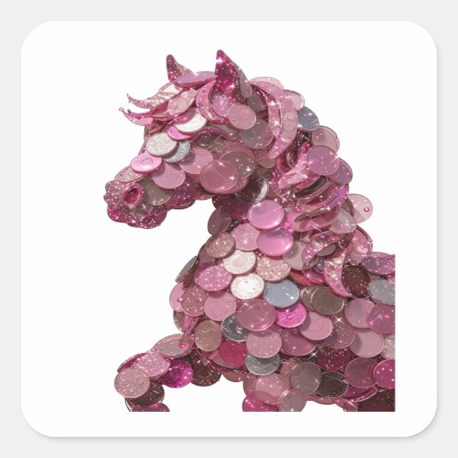 Dynamische Silber UNICORN COINS Aufkleber Kunst (Vorderseite)