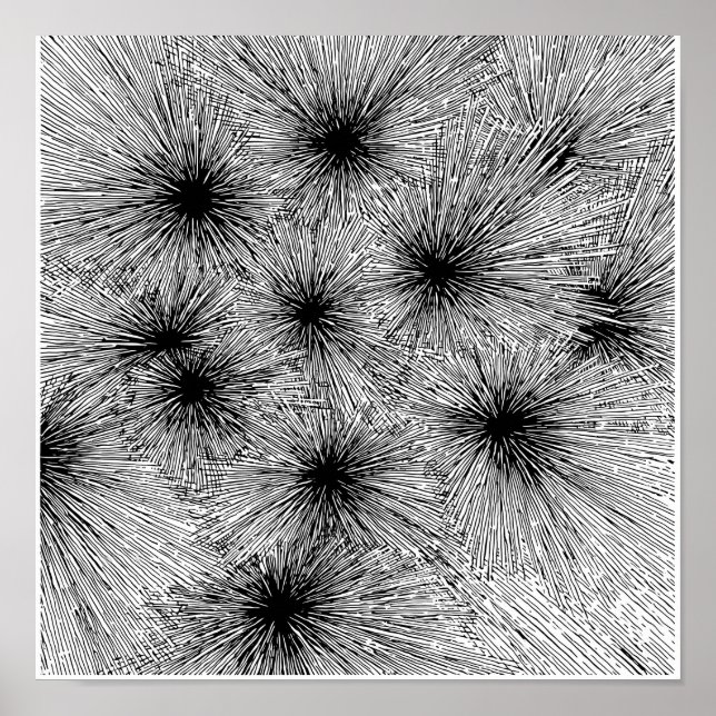 Dynamische Tintenspritzer Abstract Coloring Seite  Poster (Vorne)