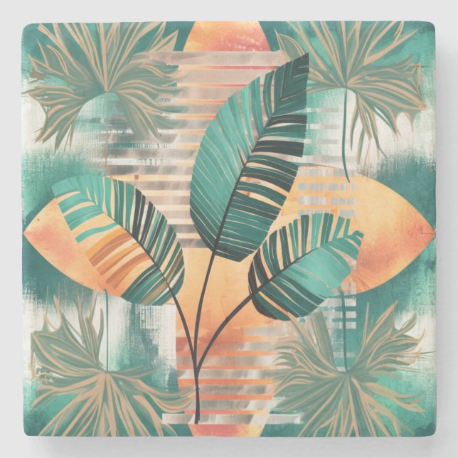 Dynamische Tropen-Woge Steinuntersetzer (Vorderseite)