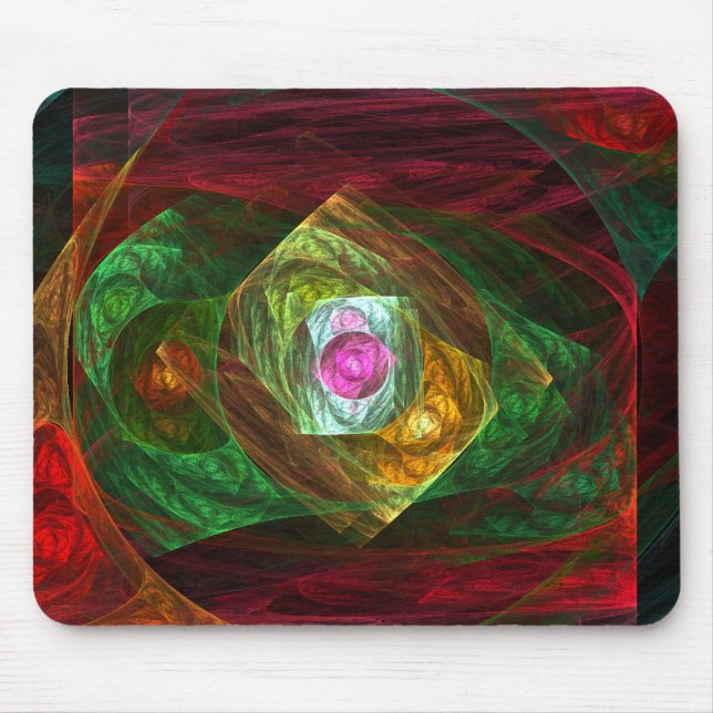 Dynamische Verbindungen Abstrakt Art Mousepad (Vorne)
