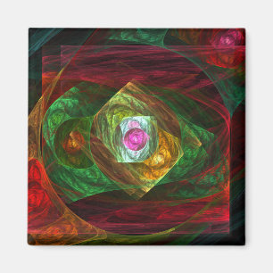 Dynamische Verbindungen Abstrakt Art Square Magnet