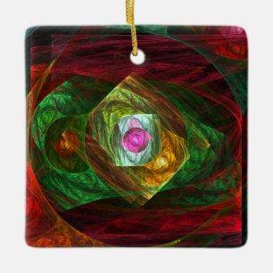Dynamische Verbindungen Abstrakt Art Square Orname Keramikornament