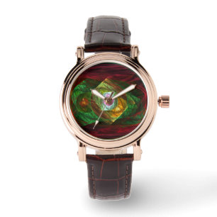Dynamische Verbindungen Abstrakte Kunst Armbanduhr