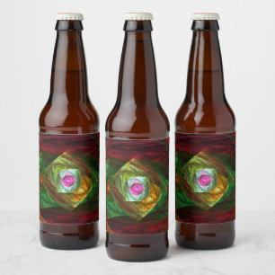 Dynamische Verbindungen Abstrakte Kunst Bierflaschenetikett