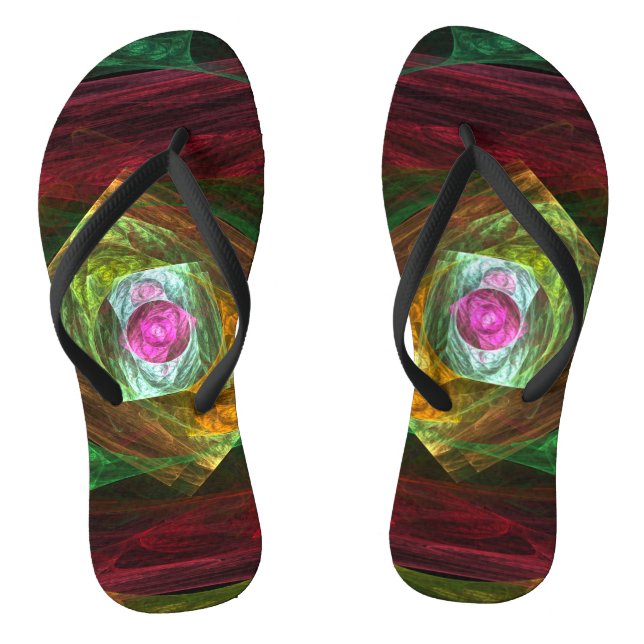 Dynamische Verbindungen Abstrakte Kunst Flip Flops (Fußbett)