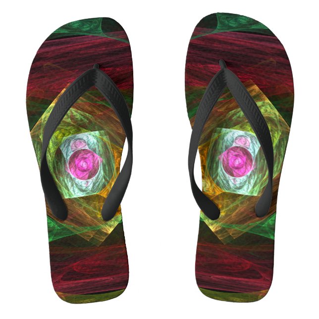 Dynamische Verbindungen Abstrakte Kunst Flip Flops (Fußbett)