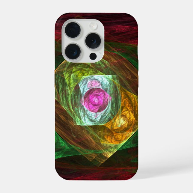 Dynamische Verbindungen Abstrakte Kunst iPhone Hülle (Rückseite)