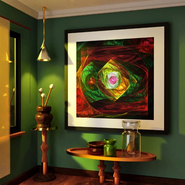 Dynamische Verbindungen Abstrakte Kunst Poster (Dynamic Connections Abstract Art Poster)