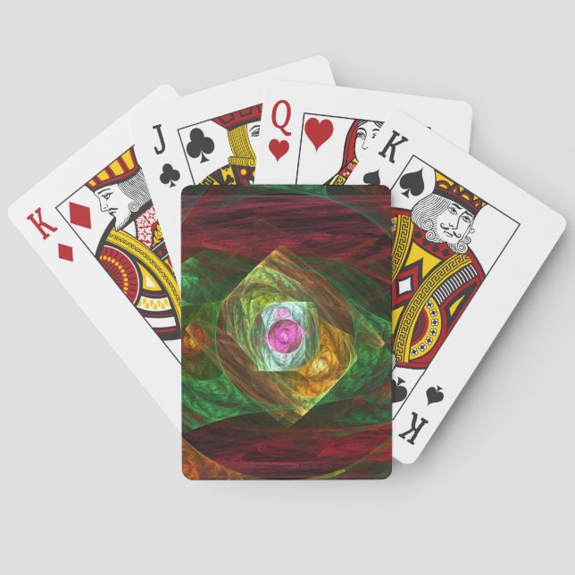 Dynamische Verbindungen Abstrakte Kunst Spielkarten (Rückseite)