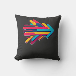 Dynamischer Abstract-Pfeil-Geschwindigkeitsgrafik- Kissen