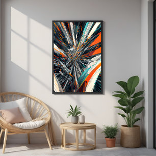 Dynamischer Abstrakter Burst - Geometrische Explos Poster