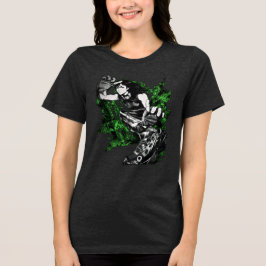 Dynamischer Anime-Marktkünstler Schwarze Tinten-Ku Tri-Blend Shirt