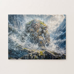 Dynamischer Fantasy-Troll in dramatischer atmosphä Puzzle