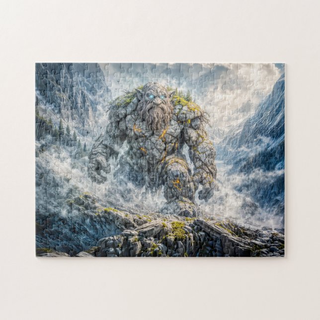 Dynamischer Fantasy-Troll in dramatischer atmosphä Puzzle (Horizontal)