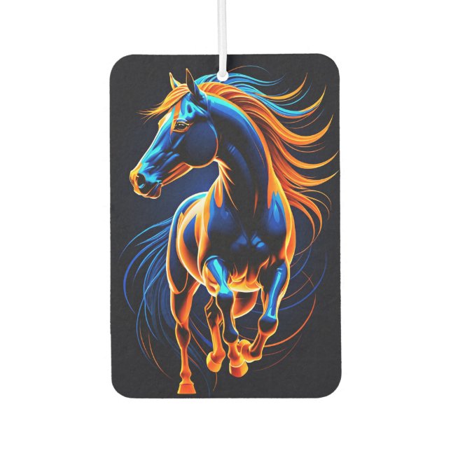 Dynamischer Mustang: Neon Power und Motion Autolufterfrischer (Vorderseite)