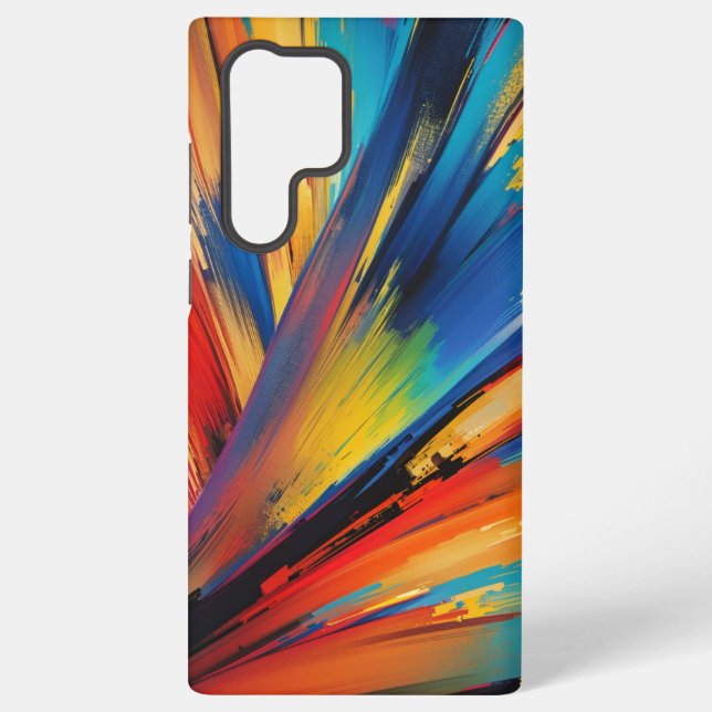 Dynamischer Pinselstrich Moderne Kunst Samsung Galaxy Hülle (Rückseite)