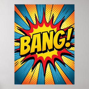 Dynamischer Pop Art 'BANG'! Comic Style Poster