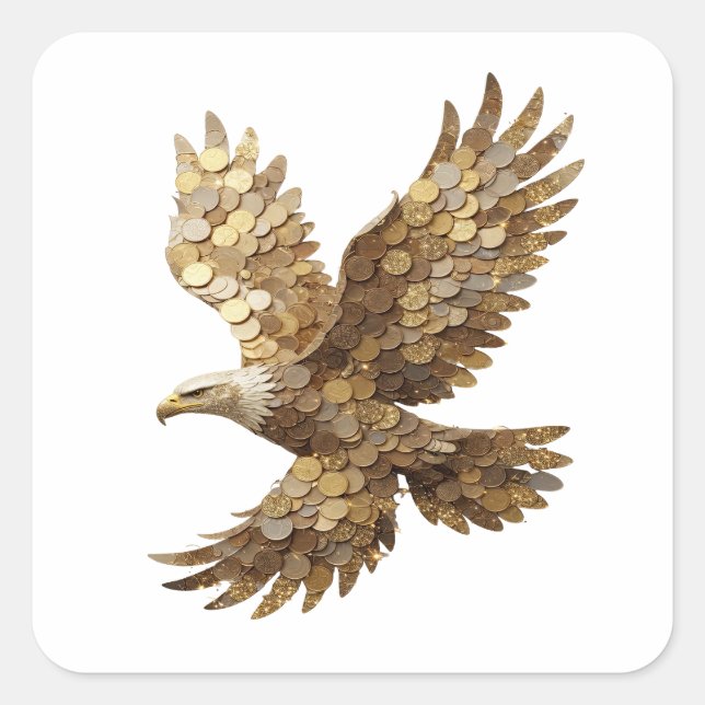 Dynamischer silberner abstrakter Geschenkaufkleber Quadratischer Aufkleber (Vorderseite)