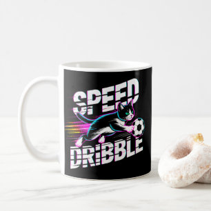 Dynamischer Speed-Dribbling-Katzen-Fußball-Becher Kaffeetasse