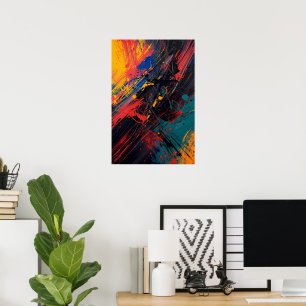 Dynamischer Spritzer - Moderner Abstrakter Express Poster