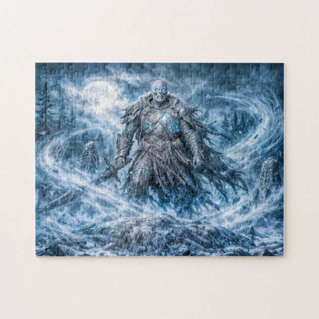 Dynamischer untoter Krieger in dunkler Fantasy-Atm Puzzle (Horizontal)